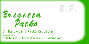 brigitta patko business card