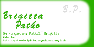 brigitta patko business card